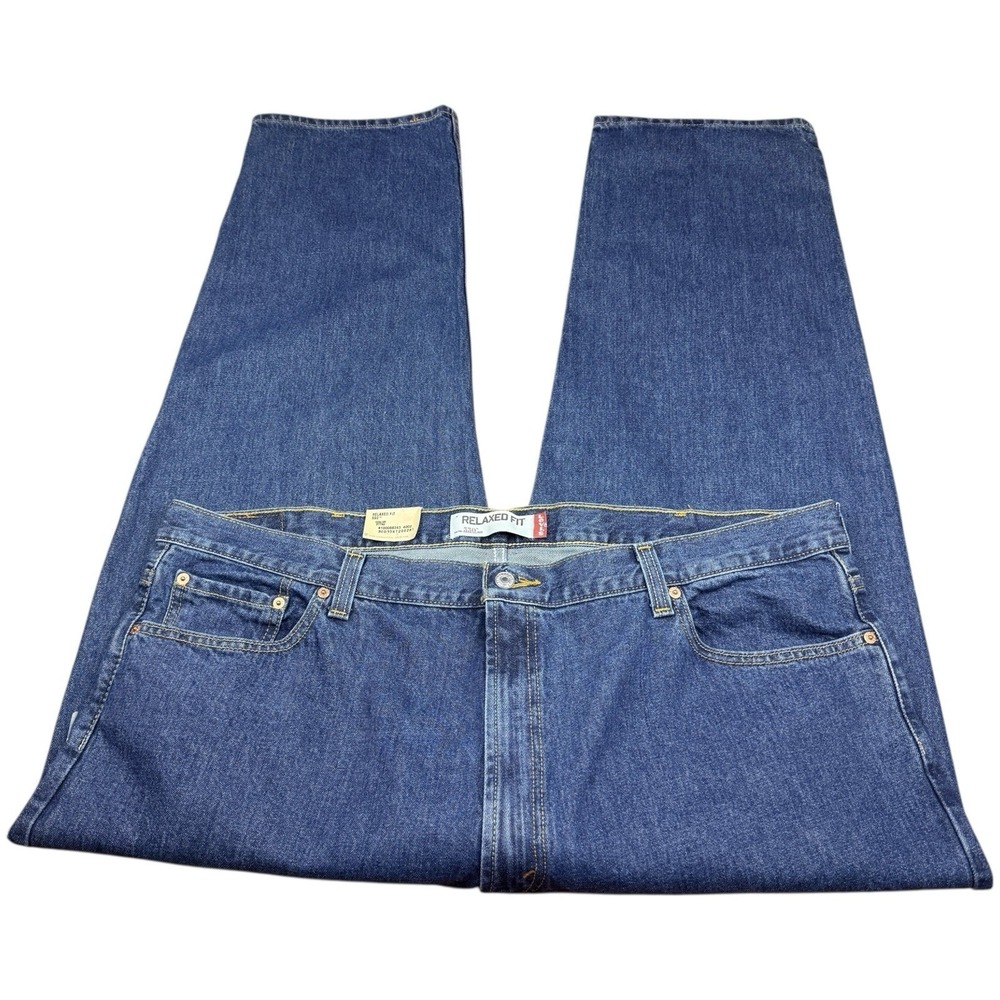 Levi's Blue Cotton 550 Relaxed Fit 5 Pocket Jeans Men's‎ Size 46x30 NWT